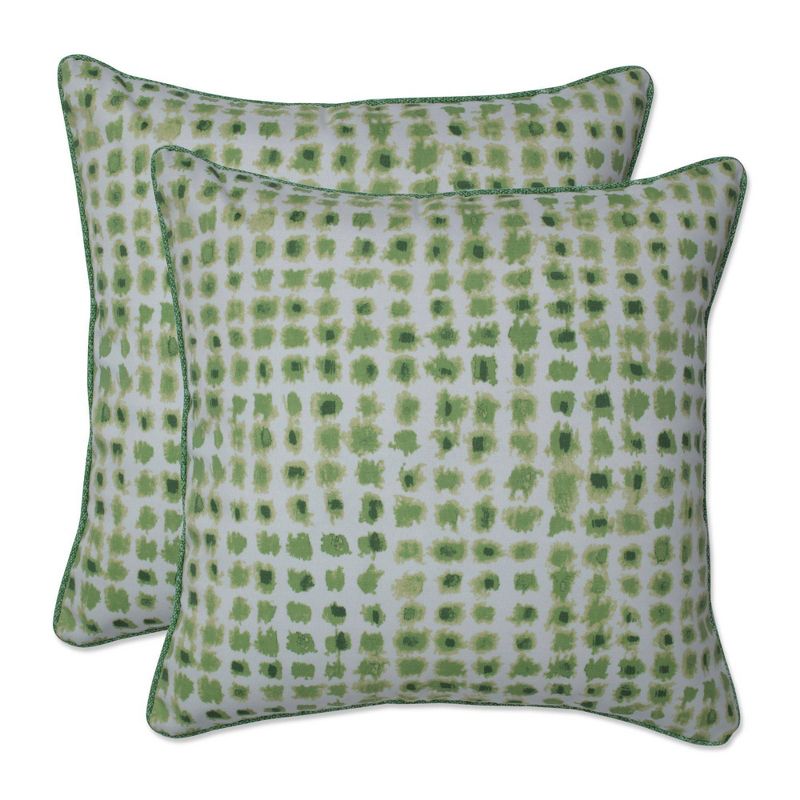 18.5&#34;x18.5&#34; Pillow Perfect 2pc Square Throw Pillow Set Indoor/Outdoor Alauda Grasshopper, 1 of 7