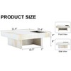 Vynxaria Modern MDF Coffee Table with Imitation Marble Pattern ?¡§C Elegant & Practical Design - 3 of 4
