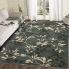 TackView Washable Bedroom Rugs Floral Print Large Area Rugs for Living Room Soft Non Slip Ultra Thin Floor Carpet - 2 of 4