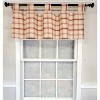 RLF Home 4" Top Tab High Quality Fabric Al Fresco Tab Valance for Windows 50" x 16" Burgundy - 2 of 4
