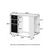 HOMLUX 39" Computer Desk Study Writing Desk with 3 Storage Bins & Open Shelves - 4 of 4