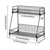 Apex Vanguards Black Wire Basket Countertop Pantry Organizer - 3 of 3