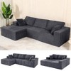 Cloud-Style Fabric L-Shaped Sectional Sofa with Pillow and Extended Chaise - 4 of 4