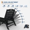 coucheta Outdoor HDPE Chaise Lounge with Adjustable Chair Back, Oversize HDPE 5-Position Pool Lounge Chairs, for Deck, Patio, Pool, Backyard - 4 of 4