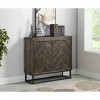 Alvara Court 2 Door Cabinet Brown - Treasure Trove Accents: Mid-Century Modern, Adjustable Shelves - 4 of 4