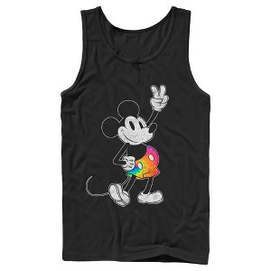 Men's Mickey & Friends Tie Dye Pants Portrait Tank Top - 1 of 4