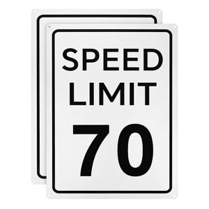 Unique Bargains Aluminum Weather Resistant Waterproof Rust Free Traffic Sign 2 Pcs - 1 of 4