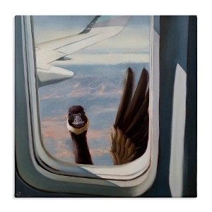 Stupell Industries Goose in Airplane Window Scene, 17" x 17" - 1 of 4