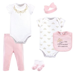 Little Treasure Baby Girl Layette 6-Piece Set, Princess 6-Piece - 1 of 1