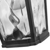 Progress Lighting Marquette 1-Light Outdoor Wall Lantern in Black with Water Glass Shade - 4 of 4