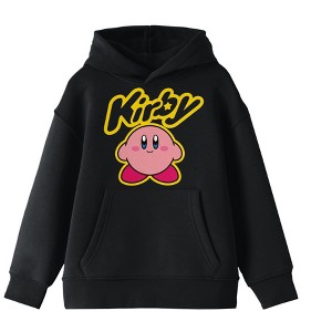 Kirby Logo and Character Boy's Black Sweatshirt - 1 of 2