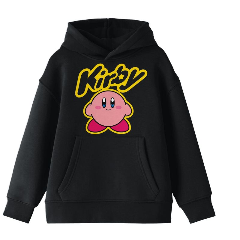 Kirby Logo and Character Boy's Black Sweatshirt, 1 of 3