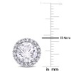 EVERLY JEWELRY | Sterling Silver 5 1/2 CT TGW Created White Sapphire Fashion Post Earrings - 2 of 4