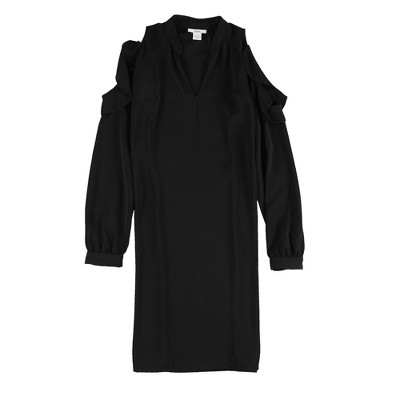 bar III Womens Cold Shoulder Shirt Dress, Black, Small