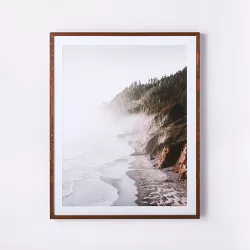 30" x 36" Foggy Oceanside Trees Framed Wall Art - Threshold™ designed with Studio McGee