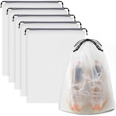 Clear Shoe Bags for Travel 5 PCS, 15.7" x 11.8" Travel Shoe Bags for Packing, Travel Shoe Storage ,shoe bags for gym