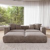 Corduroy Sectional Couches for Living Room, Modular Sectional Couch with Chaise Ottomans, 4 Seater Sofa Bed for Living Room, Apartment - 2 of 4