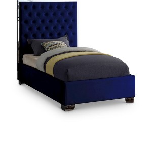 Meridian Furniture,Lexi Velvet Bed - 1 of 3