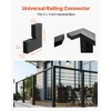 VEVOR 2 Pack Corner Connectors for Handrail, Extension Stair Railing Accessories, POM Hand Rail Connector Fittings, Black - 4 of 4