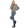 Women's  Lightweight Diamond Quilted Puffer Bomber Jacket - White Mark - 4 of 4