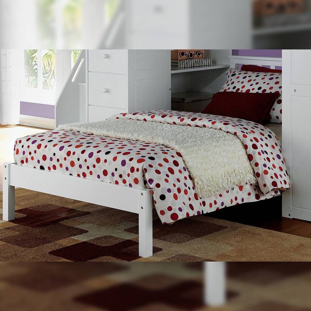 Photos - Wardrobe 79"Twin Bed Freya Bed White - Acme Furniture