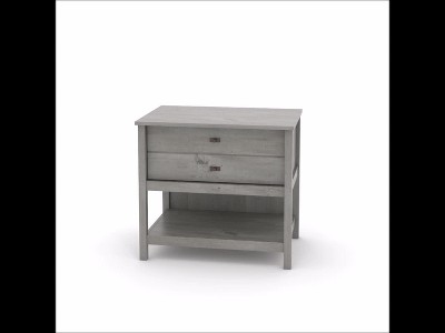 Mystic Oak Lateral File Cabinet with Open Shelf