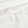 King Waffle Cotton Knit Throw Blanket White - Lush Décor: Cozy Year-Round Fabric, Modern Style, Machine Washable - 4 of 4