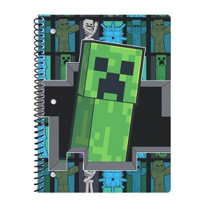 Minecraft Wide Ruled Notebook: Spiral Single Subject School Supplies for Kids, 8x10.5 Inches, 70 Pages, Multicolored - 1 of 3