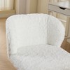 HDZNVF Office Chair, Artificial Rabbit Hair Home Office Chair With Metal Base, Adjustable Desk Chair Swivel Office Chair - 2 of 4