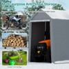 Storage Shed Canopy, Heavy Duty Outdoor Storage Tent with Roll-up Ventilated Zipper Door,Portable Garage Shed Waterproof for Bike, Motorcycle Shelter - 3 of 4