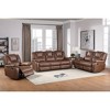 Katrine Reclining Sofa Loveseat and Chair Set Brown - Steve Silver Co.: Luxurious Faux-Leather, Manual Motion, Padded Armrests - 2 of 4