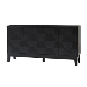 ulanini Adjustable Shelves Sideboard with Solid Wood Legs - 1 of 4