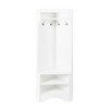 TiramisuBest Minimalist Corner Hall Tree with Shoe Bench, 4-Hook Entryway Coat Rack & Adjustable Shelf Cabinet for Hallway and Living Room, Black - 2 of 4