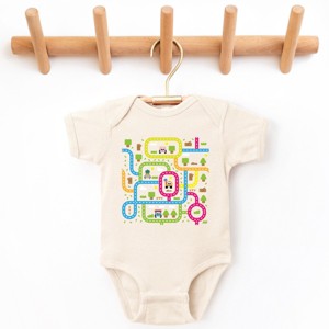 Leo The Truck Colorful Roads - Baby Short Sleeve Graphic Bodysuit - 1 of 3