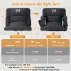 DoCred Heated Stadium Seat Bleacher Seat with Back & Arm Support, Portable 6 Reclinng Positions Stadium Seating for Bleachers - 3 of 4