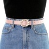 INSPIRE CHIC Women's Pearl Skinny Faux Leather Adjustable Pin Buckle Jeans Dresses Pants Waistband Belt 75-90cm/29.53"-35.43" - 4 of 4
