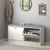 Sapphtopaz Storage Bench Shoe Rack Bench, Storage Organizer Ottoman Bench with Shoe Storage for Entryway Bedroom - 4 of 4