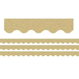 Teacher Created Resources Scalloped Border 2.19" x 105' Gold Glitz (TCR77016-3) - 1 of 2