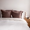 100% French Linen Flanged Euro Sham 26" x 26" | BOKSER HOME - 2 of 4