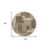 Brown And Beige Abstract Washable Indoor Outdoor Area Rug - 3 of 4