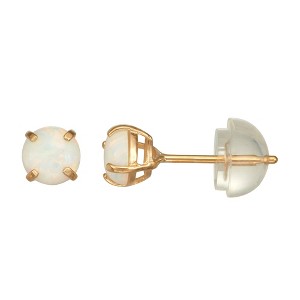 Junior Jewels 14K Yellow Gold Children's Gemstone Earrings - 1 of 2
