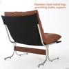 GDFStudio Dillon Modern Metal and Faux Leather Upholstered Accent Chair - 4 of 4
