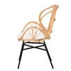 bali & pari Caelia Rattan and Metal Chair Natural/Brown: Bohemian Style, Plush Cushion, Sturdy Crisscross Base: Armless, Spot Clean - 4 of 4