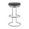 30" Vander Faux Leather and Brushed Stainless Steel Swivel Bar Stool, 360¡ã Rotation, Minimalist Design with Intricate Frame - 4 of 4
