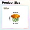 Unique Bargains Round-Grid Greaseproof Single-sided Aluminum Foil Cupcake Liners 100 Pcs - 2 of 4