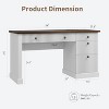 GAOMON Fluted Home Office Desk Storage, 54" Modern Executive Desk with File Drawers for Study Work - 3 of 4