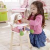 Hape Babydoll Highchair - Pink Hearts - Toddler Wooden Doll Play Furniture - 4 of 4