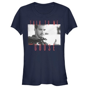 Juniors Womens Top Gun Talk to Me Goose Movie Scene T-Shirt - 1 of 4