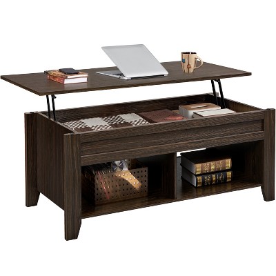 Yaheetech Lift Top Coffee Table with Storage & 2 Open Shelves for Living Room, Reception Room, Office