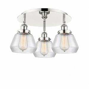 Fulton - 3 Light Flush Mount In Art Deco Style-8 Inches Tall and 18.25 Inches Wide - 1 of 1